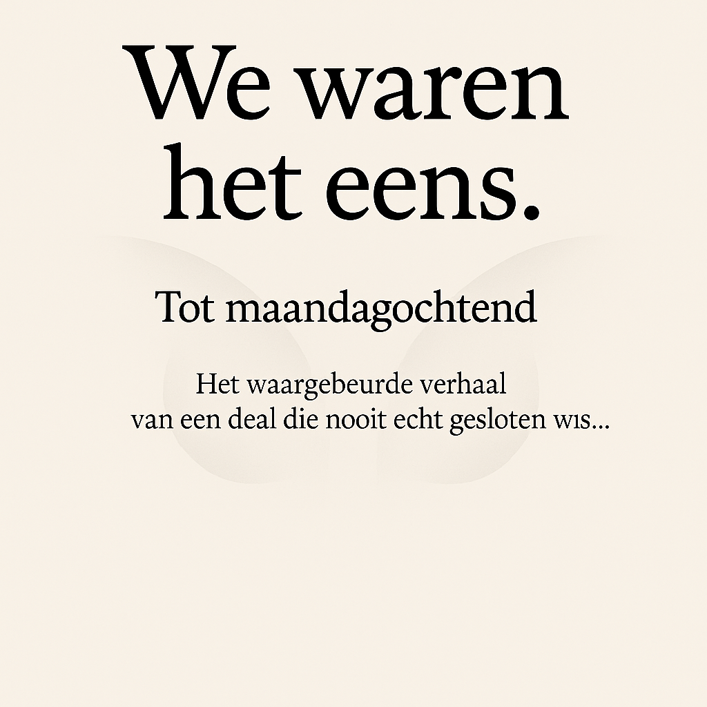 Boekcover We waren het eens. Tot maandagochtend.